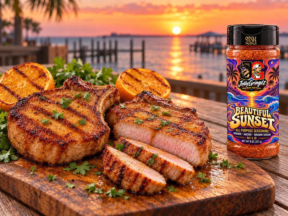 Beautiful Sunset Pork Chops